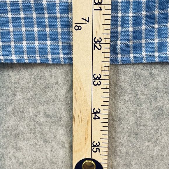 Fairway & Greene Mens Button Up Shirt XXL/TTG Blue Check Long Sleeve Embroidered - Picture 7 of 11